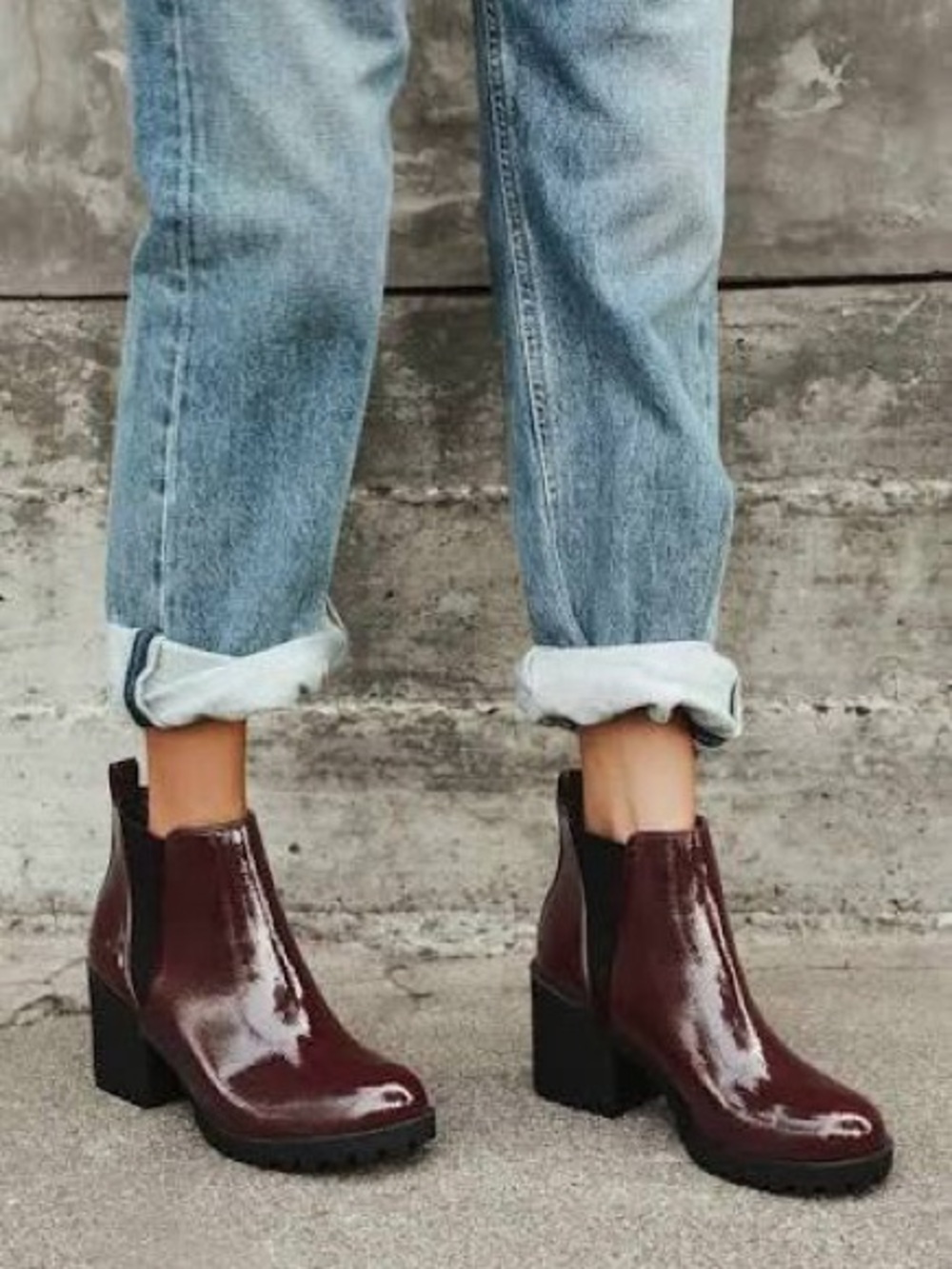 Dirty Laundry Libson Lug Heel Ankle boots oxblood